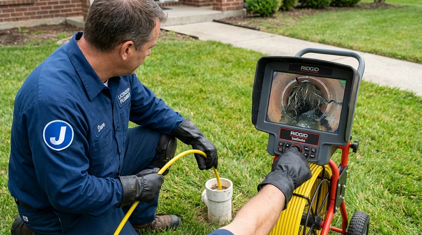 Sewer camera inspection being performed by Johns Plumbing LLC in South Gate